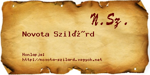 Novota Szilárd névjegykártya