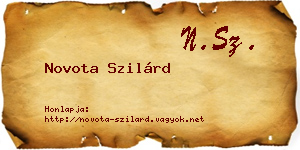 Novota Szilárd névjegykártya