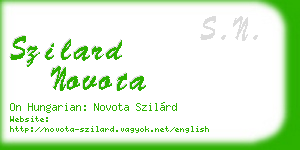 szilard novota business card