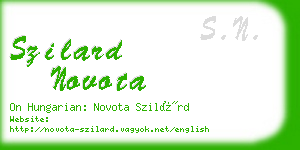 szilard novota business card